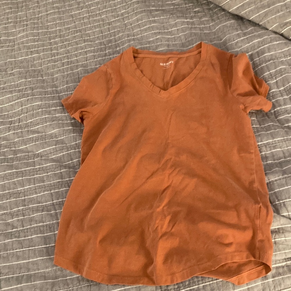 This is an orange tee shirt